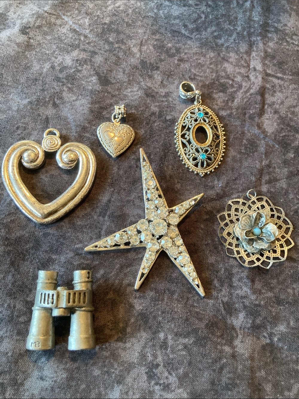 Reclaimed Pendant Lot - 6 Pieces